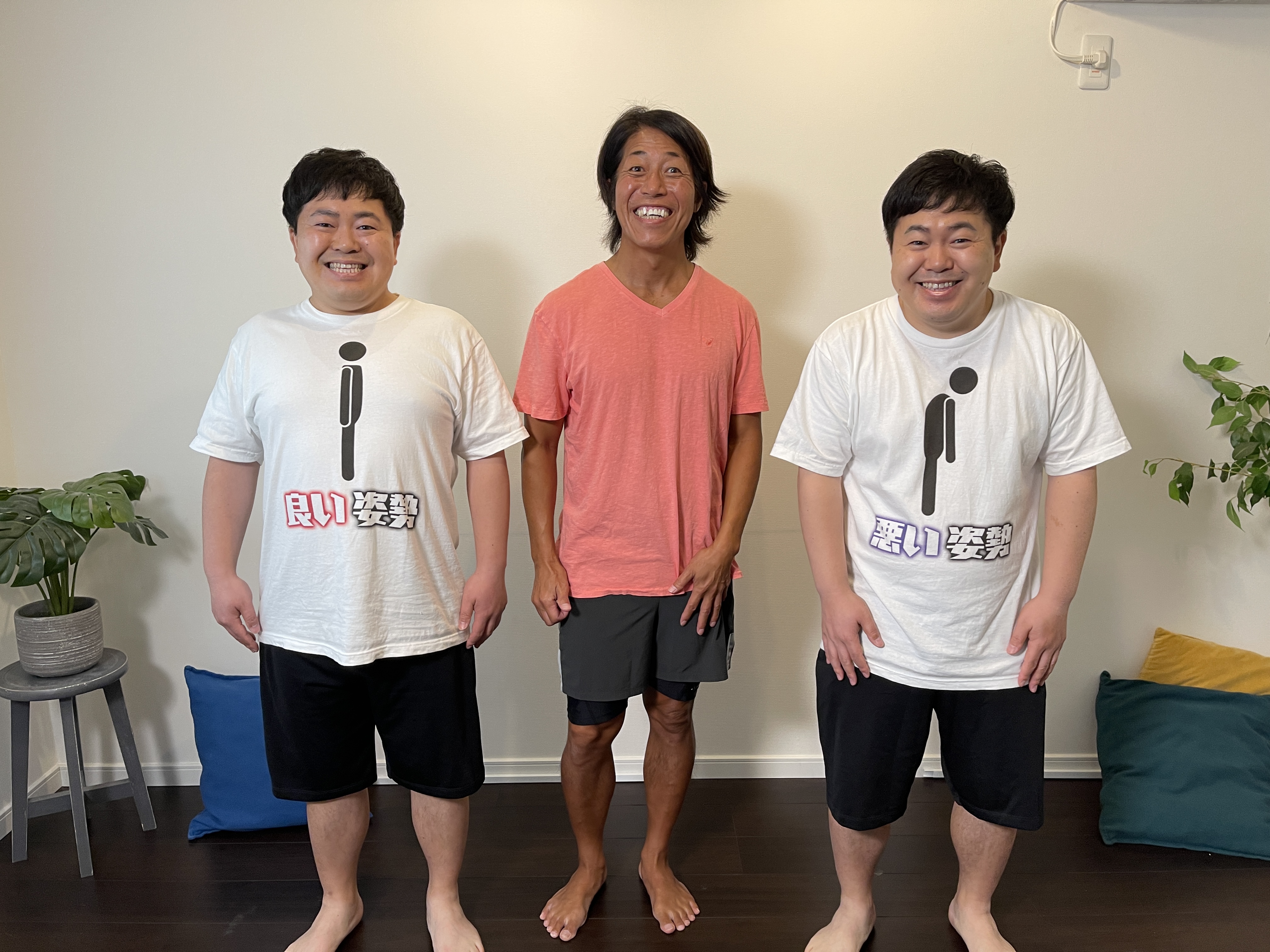 日テレ「それって!?実際どうなの課 姿勢を正すと痩せる？」でパーソナルトレーナーおぜきとしあきが姿勢トレーニングをタッチに指導